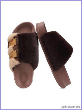 Faux Fur Arch Support Slippers